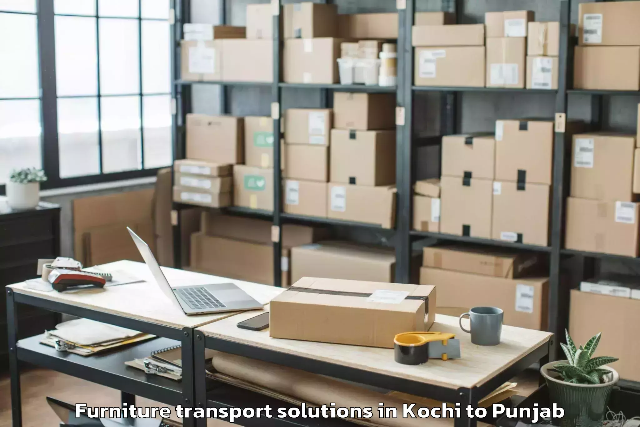 Kochi to Jandiala Guru Furniture Transport Solutions Booking